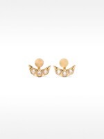 Pendientes Ear Jacket Con Circonitas dorado