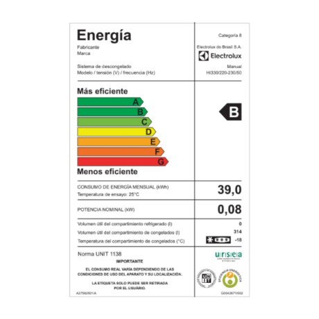 Freezer Horizontal Electrolux EL-HI330 INV Freezer Horizontal Electrolux EL-HI330 INV
