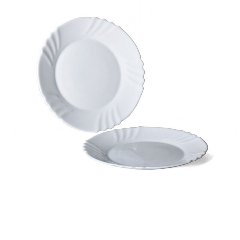 Plato de Postre Ebro Blanco 20 cm con Relieve Decorativo GE PLATO EBRO POSTRE 20
