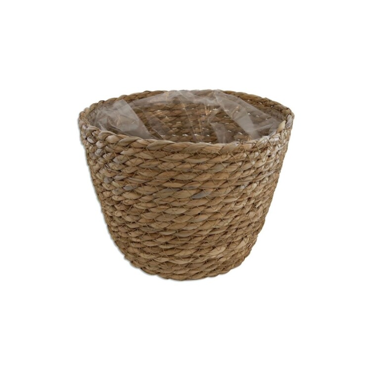 CANASTO ORGANIZADOR FIBRA 19X14CM MARRON