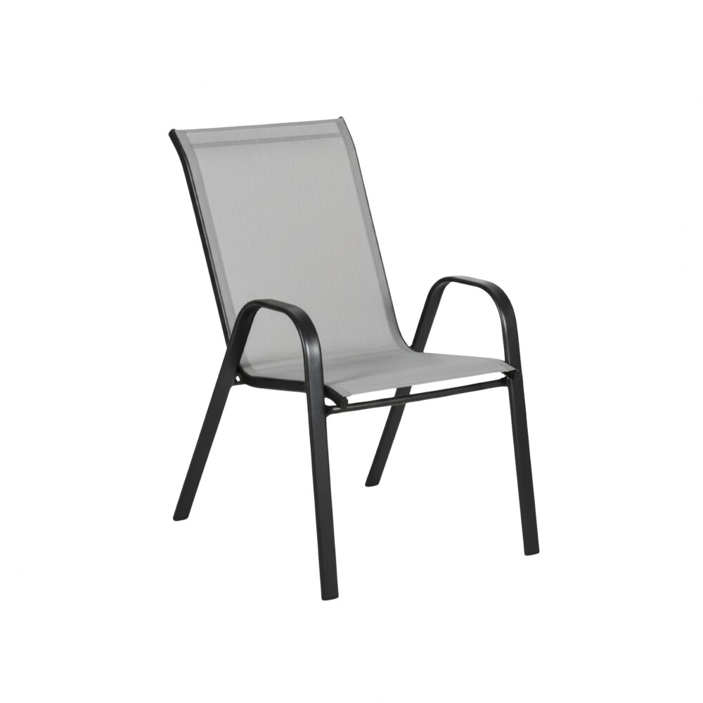 Sillas Textilina y acero mas Mesa de Eucaliptus - Nassau Gris