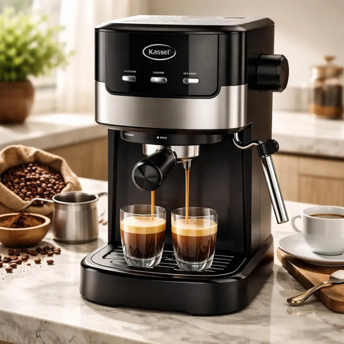 Cafetera Espresso Kassel Ks-cfxinox18 - CAFETERA EXPRESSO KASSEL KS-CFXINOX18 