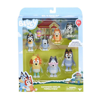 Figuras Extended Heeler Family Pack Bluey Figuras Extended Heeler Family Pack Bluey