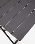 Mesa de exterior plegable Torreta de aluminio con acabado gris oscuro 70 x 70 cm Mesa de exterior plegable Torreta de aluminio con acabado gris oscuro 70 x 70 cm