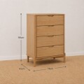 CAJONERA 4 CAJONES MADERA MACIZA - NEST CAJONERA 4 CAJONES MADERA MACIZA - NEST