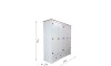 Ropero 4 puertas - Madera maciza - Linea mexicana Blanco