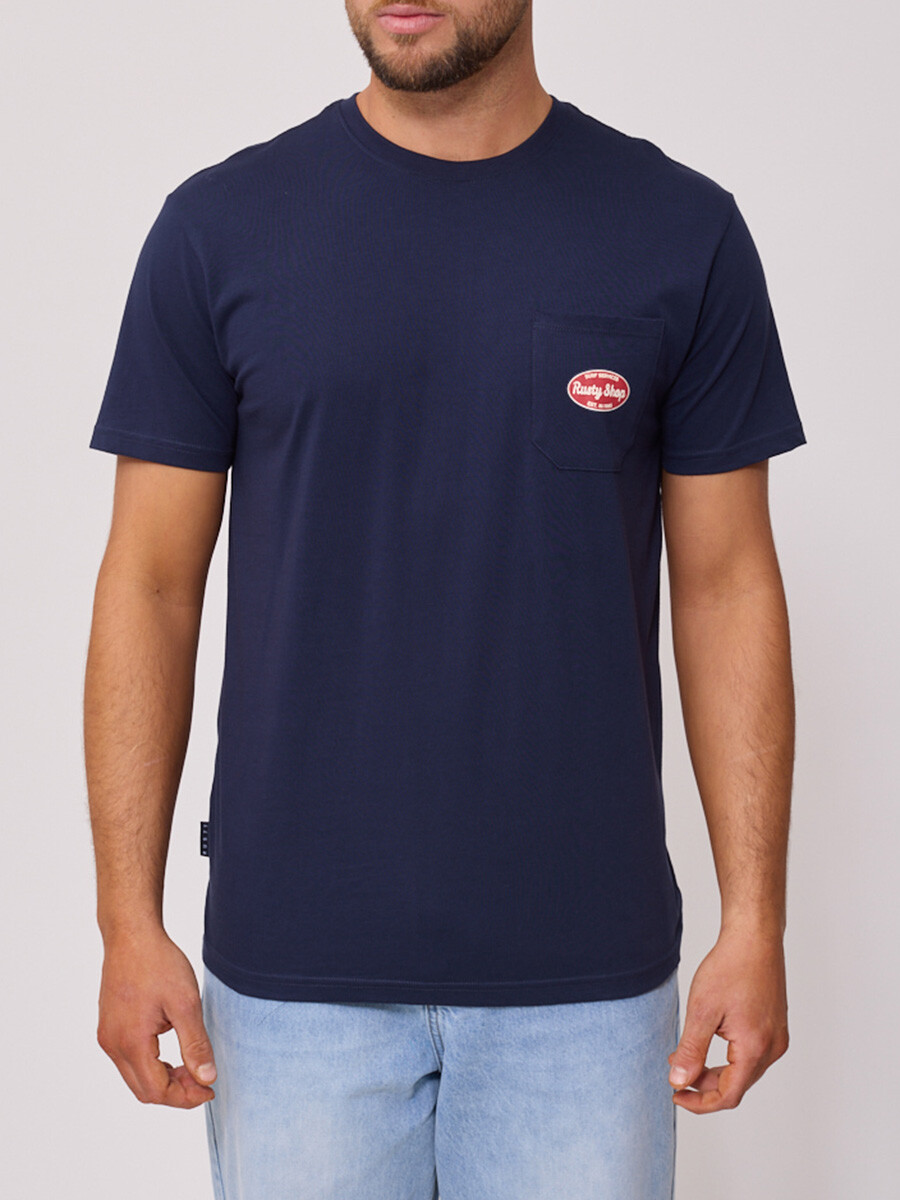 T-SHIRT ZEPHYR RUSTY - Navy 