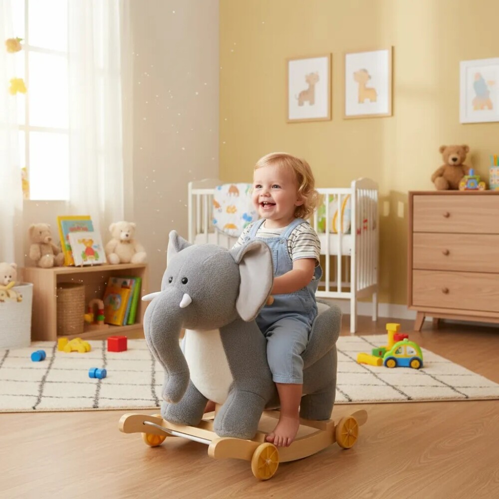 Balancin Mecedor buggy 2 en 1 animales elefante