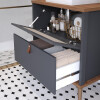 Mueble de baño Mgm Veneto de MDF gris con bañera, 60 cm Mueble De Baño Mgm Veneto De Mdf Gris Con Bañera, 60 Cm