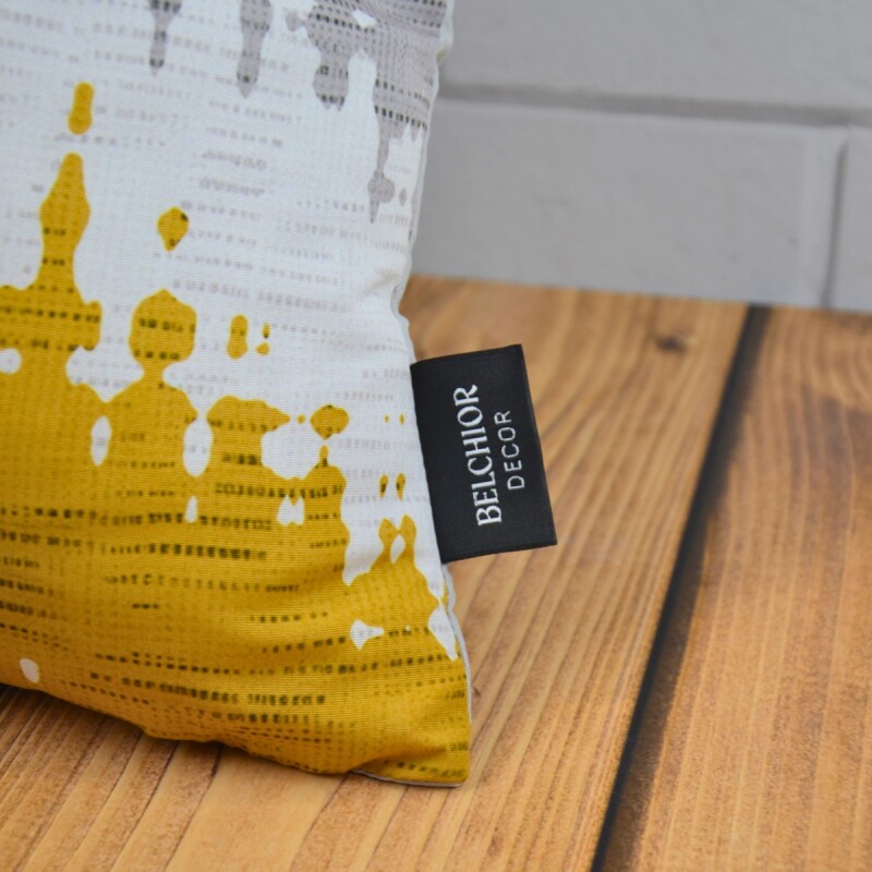 Set x2 Almohadones con Relleno 43 x 43 cm RAYAS MOSTAZA