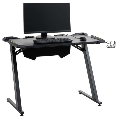 Escritorio Gaming Lindholm Con Led Negro