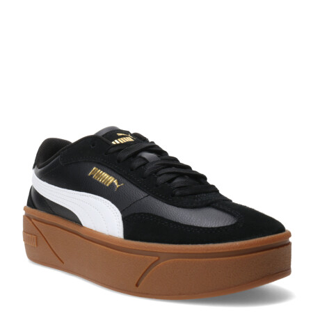 Championes de Mujer Puma Club II Era Plataforma Negro - Blanco