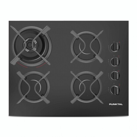 Anafe De Vidrio A Gas PUNKTAL PKAG940 Cuatro Hornallas - Negro Anafe De Vidrio A Gas PUNKTAL PKAG940 Cuatro Hornallas - Negro