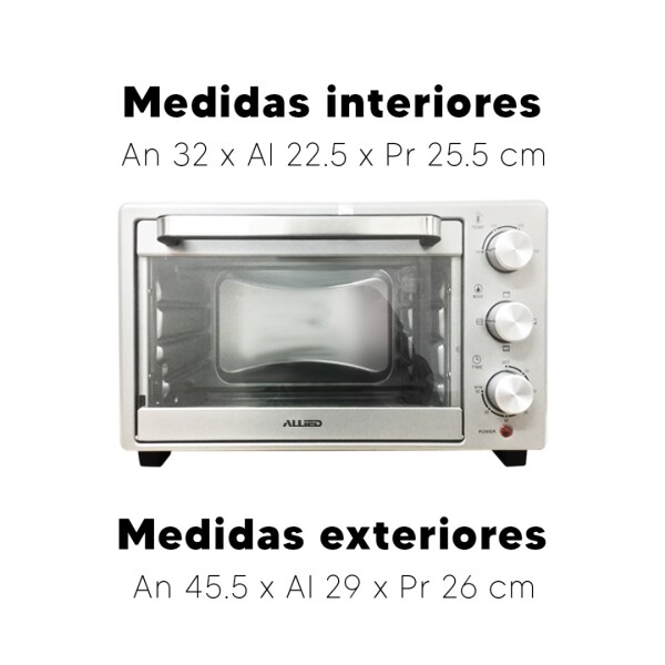 Horno Eléctrico Allied Silver Al-eo21 HORNO ELECTRICO ALLIED 23L AL-EO21 SILVE