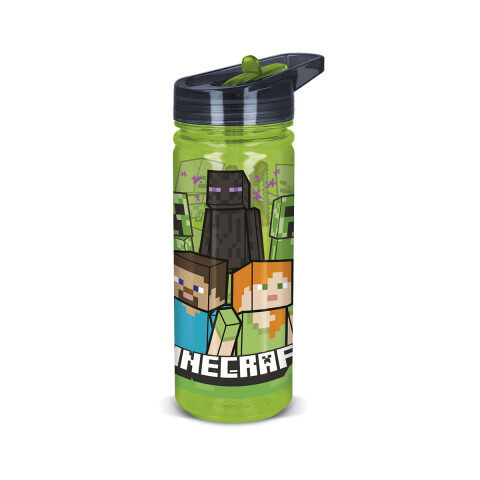 Botella Minecraft Tritán 580ml con Pajita MINECRAFT