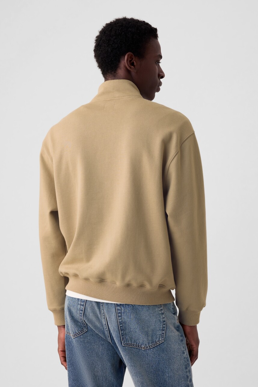 Buzo Deportivo Logo Medio Cierre Hombre Iconic Khaki 308