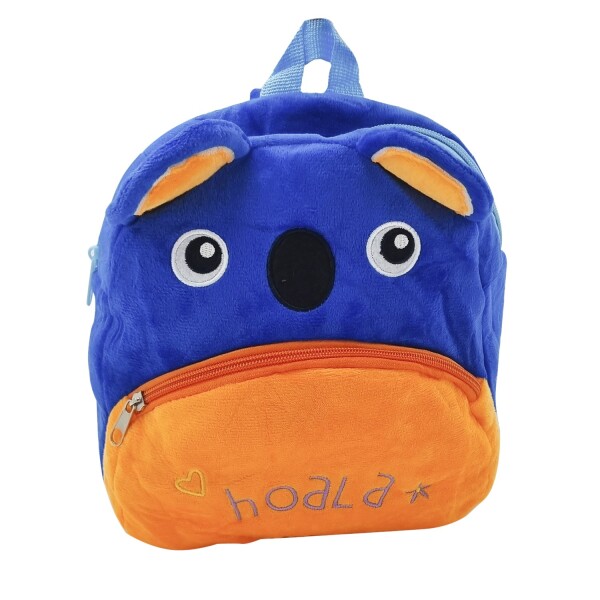 Mochila Infantil Animales De Peluche Niños Escuela 3d Variante Color Koala Azul