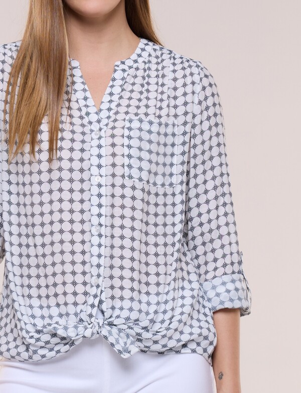 Blusa Nudo BLANCO/AZUL