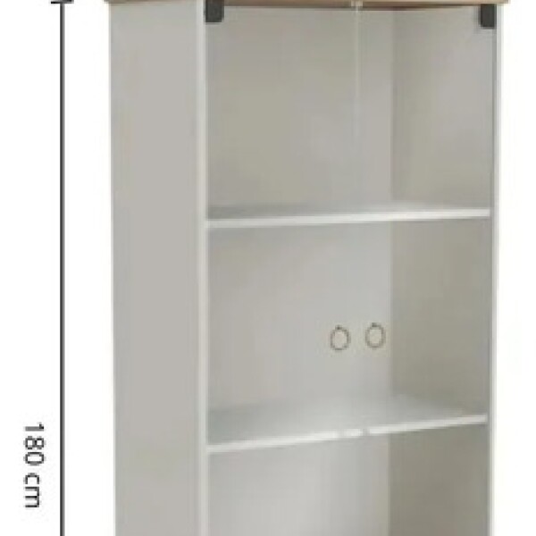 Cristalero ComboHome Rattan Estantes 2 Puertas 180cm Calidad Blanco 1