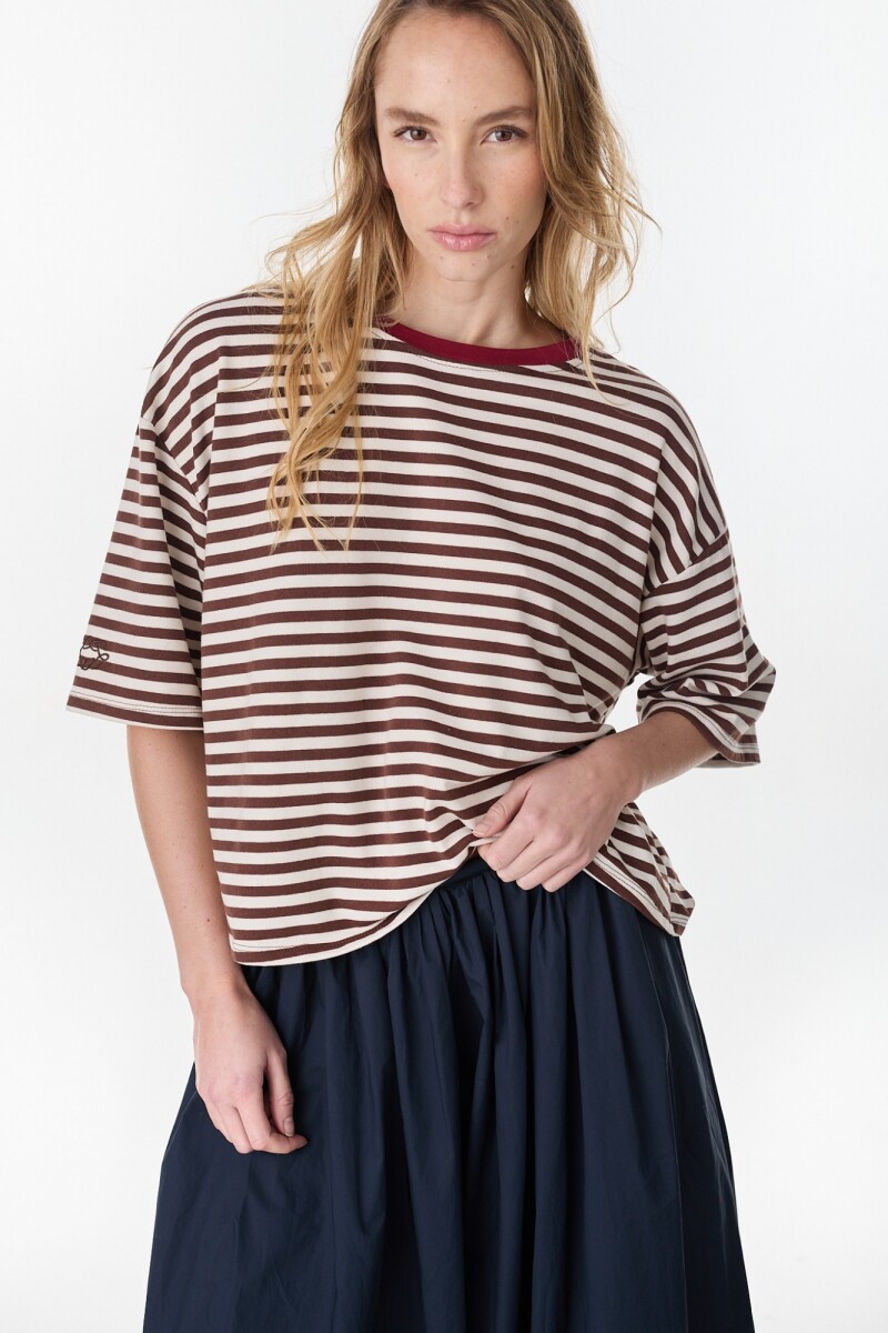 Tshirt Rowan Chocolate/Bordeaux