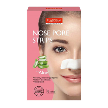Bandas para Puntos Negros Purederm Nose Pore Strips Aloe 6 Unidades Bandas para Puntos Negros Purederm Nose Pore Strips Aloe 6 Unidades