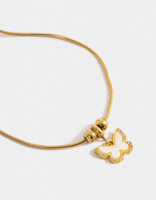 Pulseras Flexibles Acero quirúrgico Pulsera Flexible Acero Quirúrgico Con Dije - Dorado