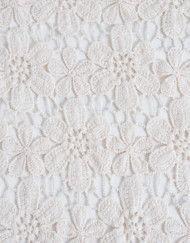 Vinchas Textiles Pañuelo Pañuelo Triangular Encaje - Blanco Crudo