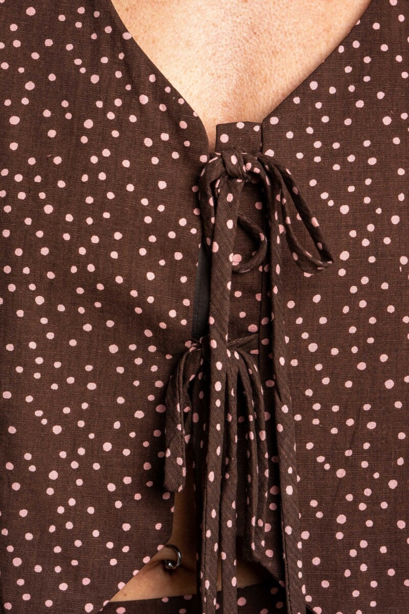 Top Lunares Marron