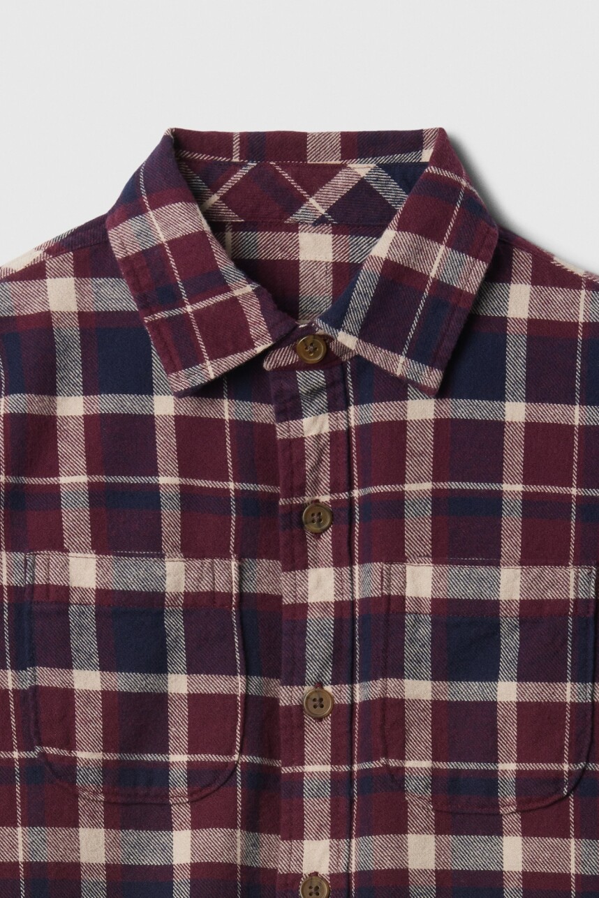 Camisa Flannel Niño Plum Pudding