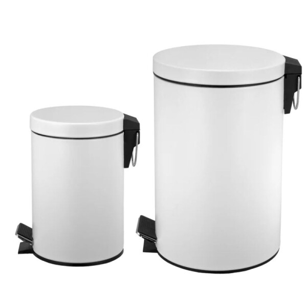 SET PAPELERAS CON PEDAL 3 Y 12 LTS - BLANCO SET PAPELERAS CON PEDAL 3 Y 12 LTS - BLANCO