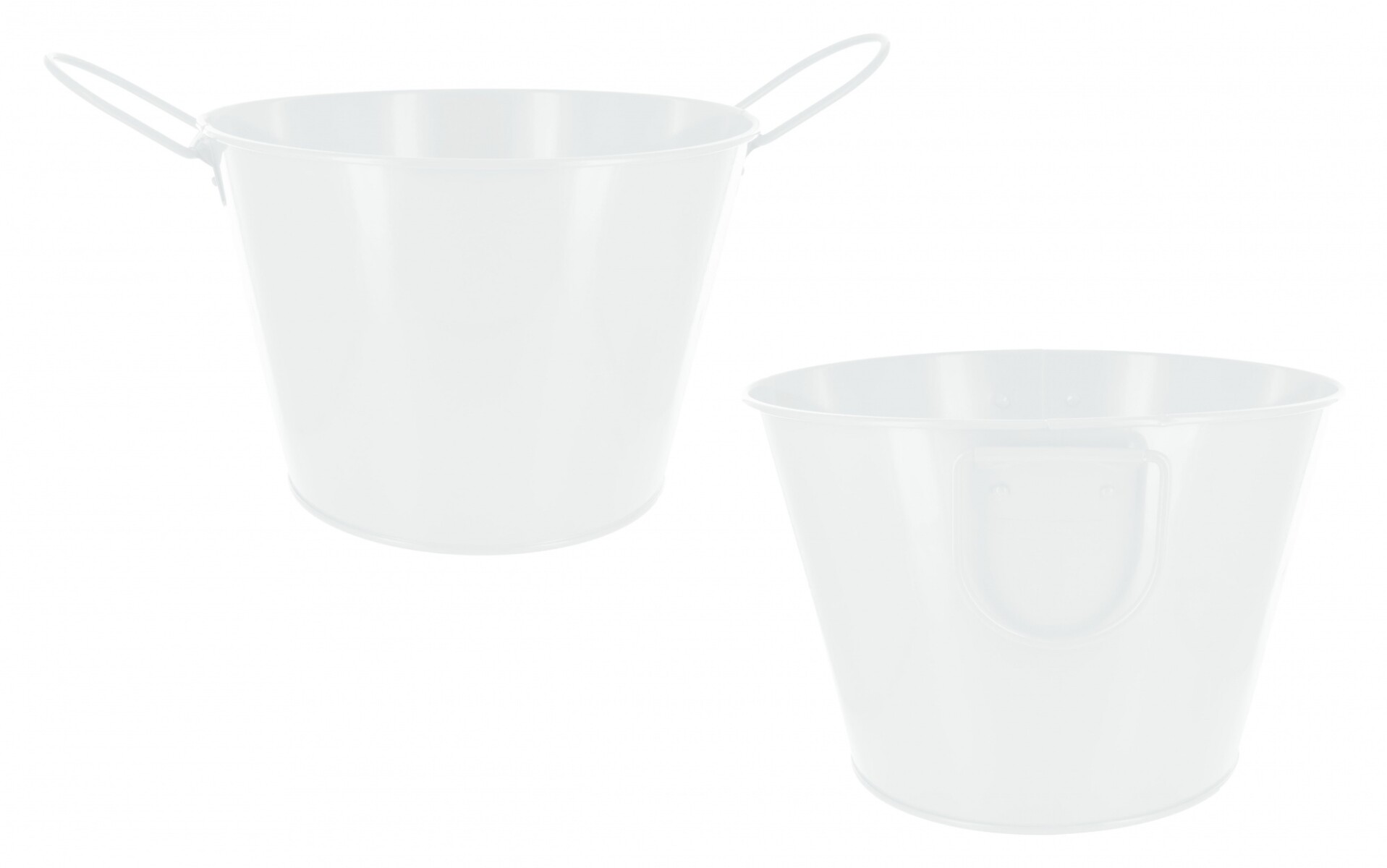 Balde / Hielera De Metal Para Botellas Con Asas Blanco 24x15.5cm 