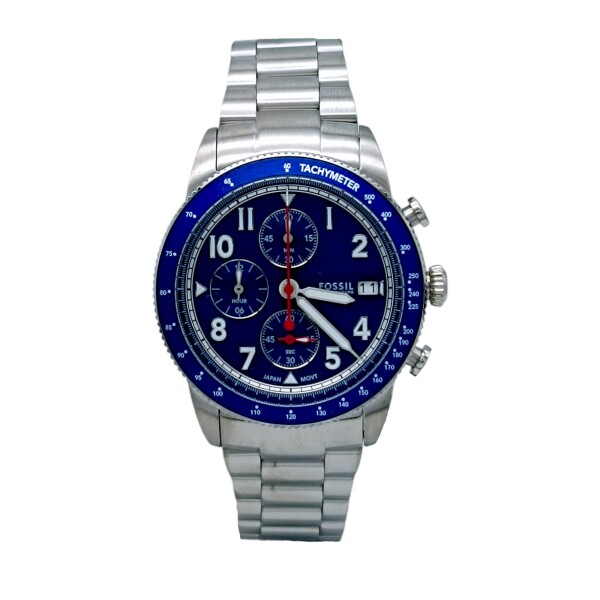 FOSSIL FS6047 plateadocombinado