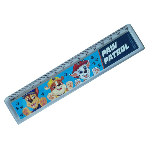 Regla Plástica Paw Patrol 15 cm U