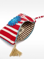 Bolso De Mano Sobre A Rayas rojo