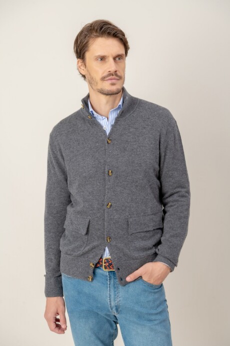 Sweater Buttoned Gris