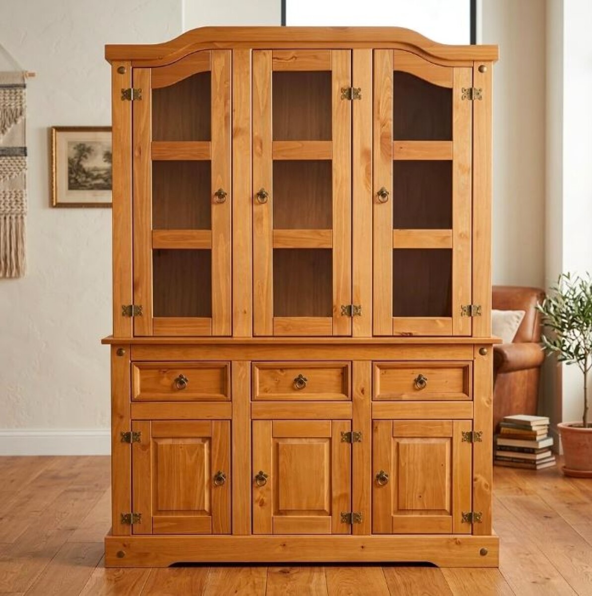 Cristalero Corona 3 Puertas Caramelo CH9186C 