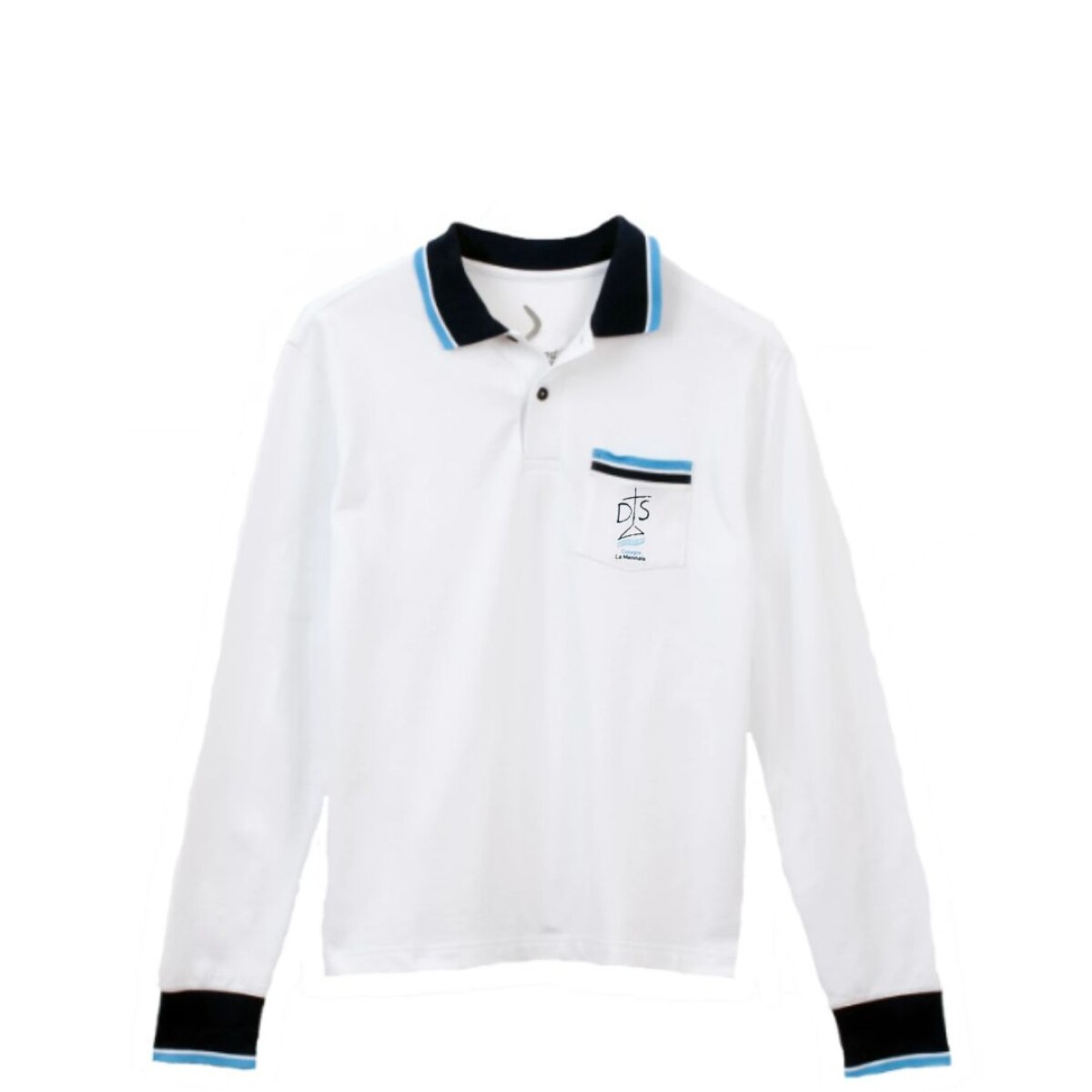 Remera Polo manga larga Colegio La Mennais Blanco