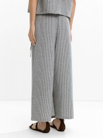 Pantalón Con Cruce De Rayas multicolor