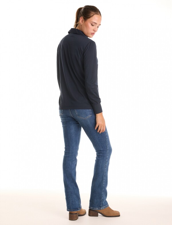 Remera Con Cuello Solapa MARINO