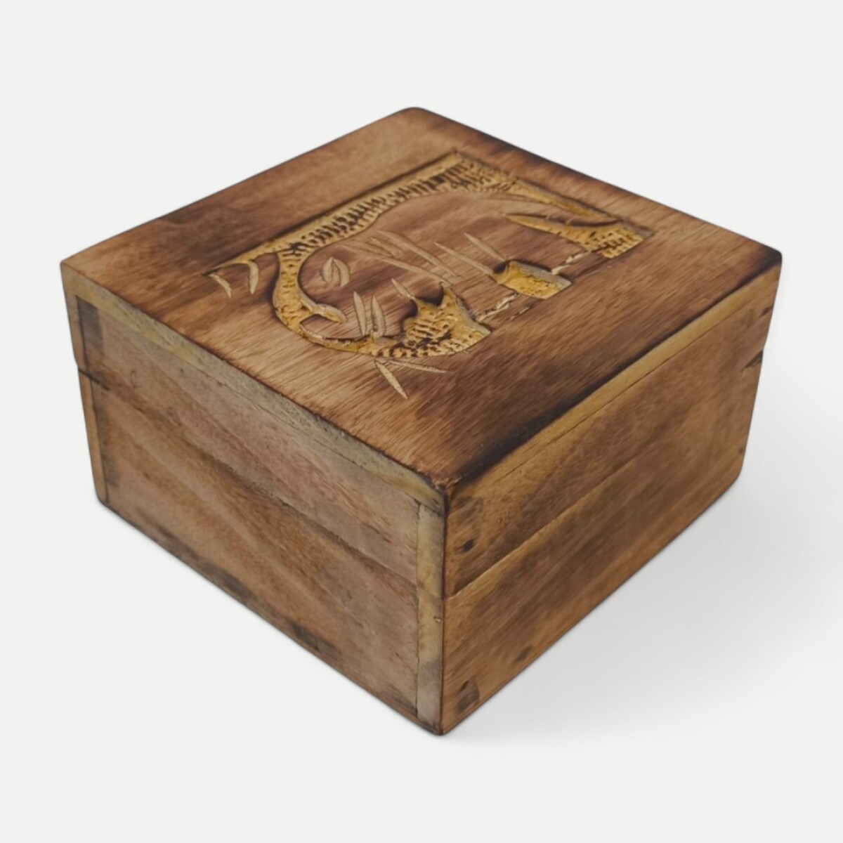 Caja De Madera Chica - Elefante 