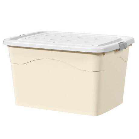 Set X5 Cajas Organizadoras Rigidas C/ Tapa 55x40x31cm Beige