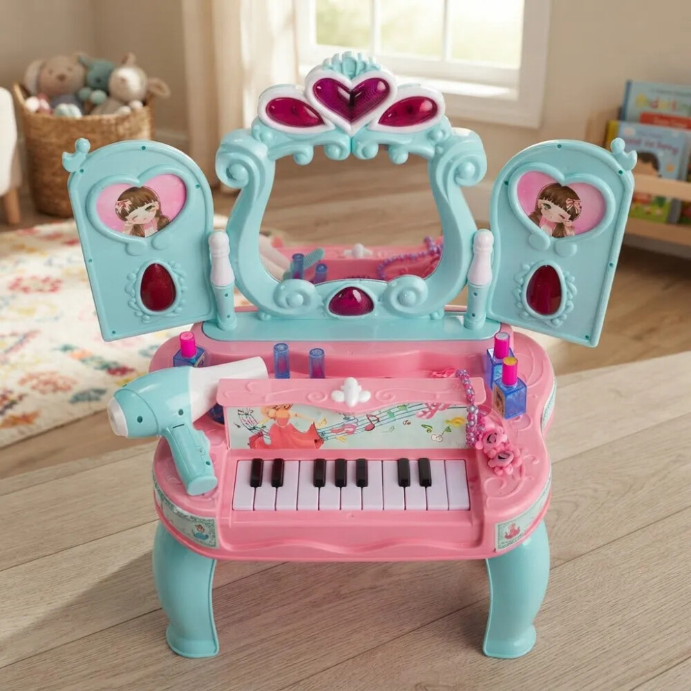 Tocador de Belleza con Piano y Accesorios. Tocador de Belleza con Piano y Accesorios.