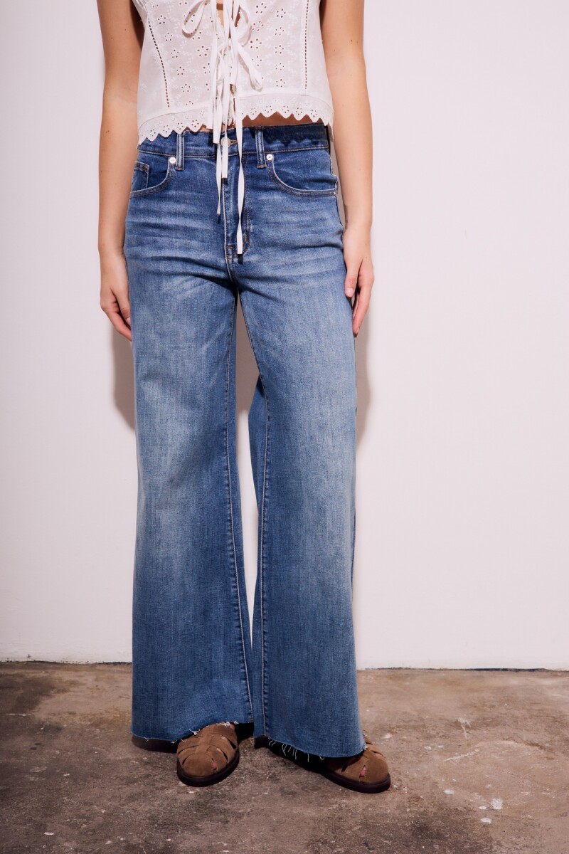 Jean Flared Wide Leg Denim