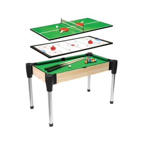 Mesa De Pool 51510 3 En 1 Para Varios Juegos VERDE