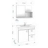 Mueble Para Baño Mgm Móveis Kit Hortencia Con Bacha Y Mueble Color Blanco Mueble Para Baño Mgm Móveis Kit Hortencia Con Bacha Y Mueble Color Blanco