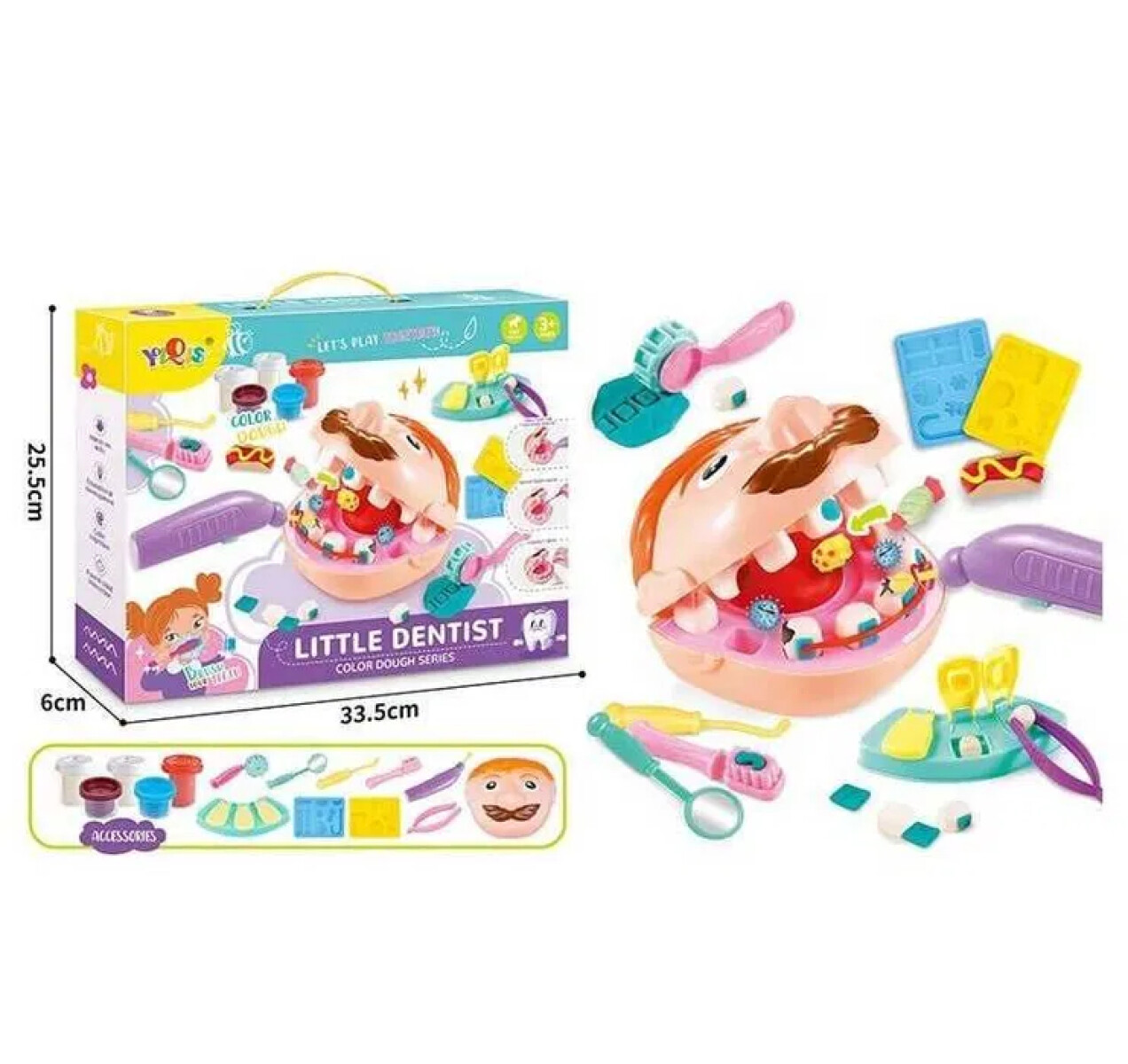 Juego del dentista con 5 masas y accesorios 