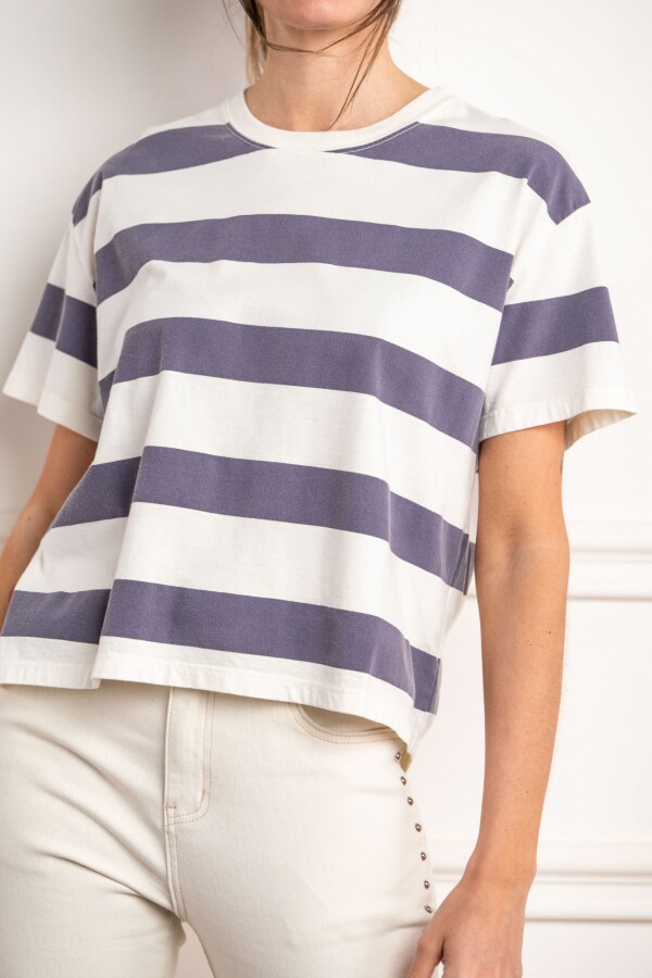Remera Rayas Violeta