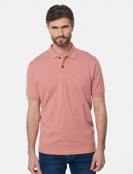 REMERA POLO PIQUE LISA Coral