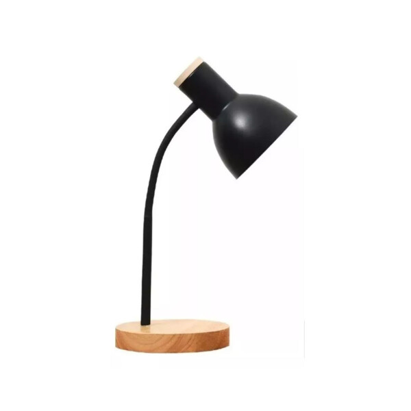Lampara De Escritorio Velador Portatil Nordica Metal Madera Lectura IMBACK Color Negro Lampara De Escritorio Velador Portatil Nordica Metal Madera Lectura IMBACK Color Negro