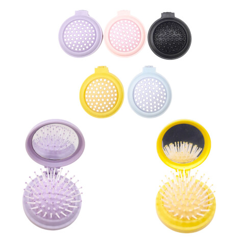 Cepillo de pelo plegable c/espejo / Cepillo colchón de aire Cepillo De Pelo Plegable C/espejo / Cepillo Colchón De Aire